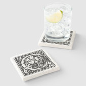 letter "C" Stenen Onderzetter (Zijkant)