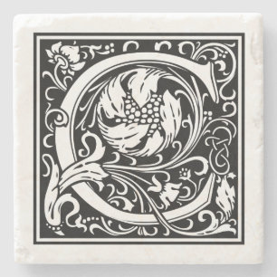 letter "C" Stenen Onderzetter