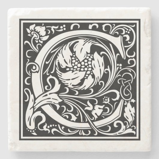 letter "C" Stenen Onderzetter (Voorkant)
