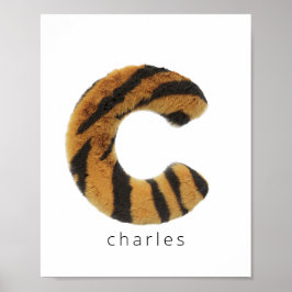 Letter C tijgerbont Poster