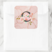 Letter C Vierkante Sticker (Tas)