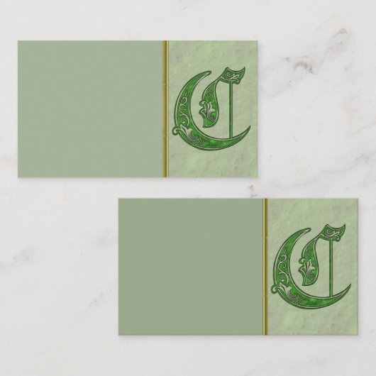 Letter C Visitekaartje (Voorkant / Achterkant)