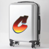 Letter C - vlammen Sticker (Koffer)