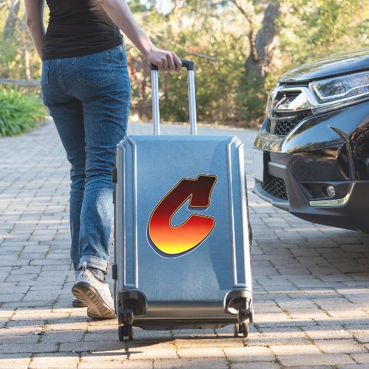 Letter C - vlammen Sticker (Koffer Insitu)