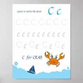 Letter C Volgen Poster voor Kinderen | C is voor K