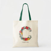 letter C | Whimsical Floral Letter Monogram I Tote Bag (Voorkant)