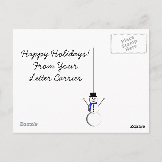 Letter Carrier (Mailman) Dank u Briefkaarten (Achterkant)