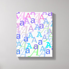 Letter Confetti "A" Canvas Afdruk