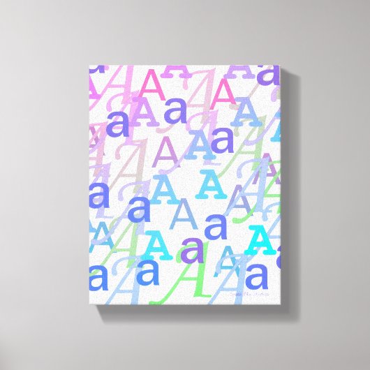 Letter Confetti "A" Canvas Afdruk (Voorkant)