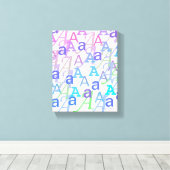 Letter Confetti "A" Canvas Afdruk (Insitu (Houten vloer))