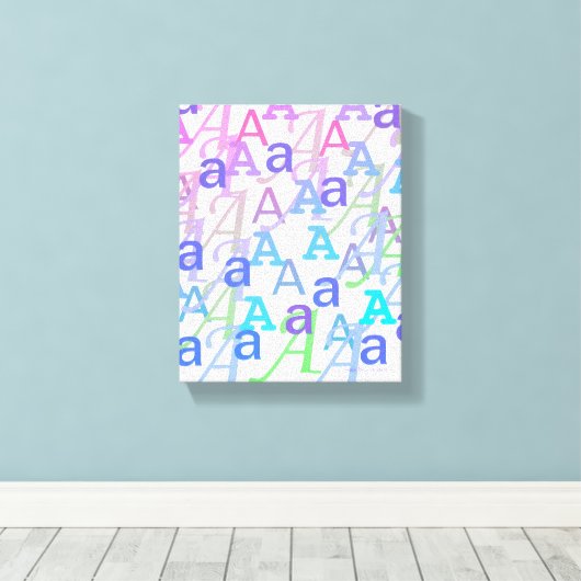 Letter Confetti "A" Canvas Afdruk (Insitu (Houten vloer))