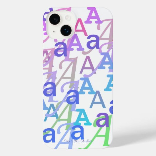 Letter Confetti "A" iPhone Hoesje (Achterkant)