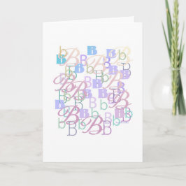 Letter Confetti "B" Kaart