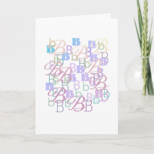 Letter Confetti "B" Kaart (Voorkant)