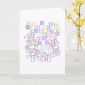 Letter Confetti "B" Kaart (Gele Bloem)