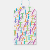 Letter Confetti "I" Cadeaulabel (Voorkant)