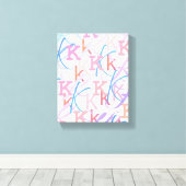 Letter Confetti "K" Canvas Afdruk (Insitu (Houten vloer))