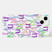 Letter Confetti "N" iPhone Hoesje (Achterkant horizontaal)