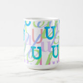 Letter Confetti "U" Koffiemok (Center)