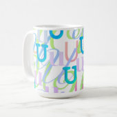 Letter Confetti "U" Koffiemok (Voorkant links)