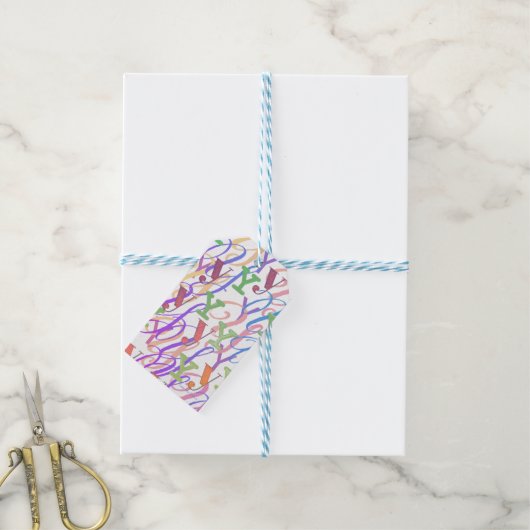 Letter Confetti "Y" Cadeaulabel (Met Touw)