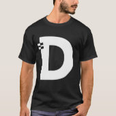 Letter D Alphabet Initiaal Monogram T-shirt (Voorkant)