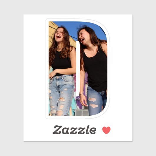 Letter D Alphabet & Photo Custom-Cut Vinyl Sticker