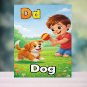 Letter D Alphabet Poster – D is for Dog (Neutraal)