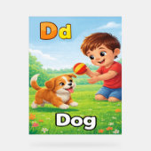 Letter D Alphabet Poster – D is for Dog (Voorkant)