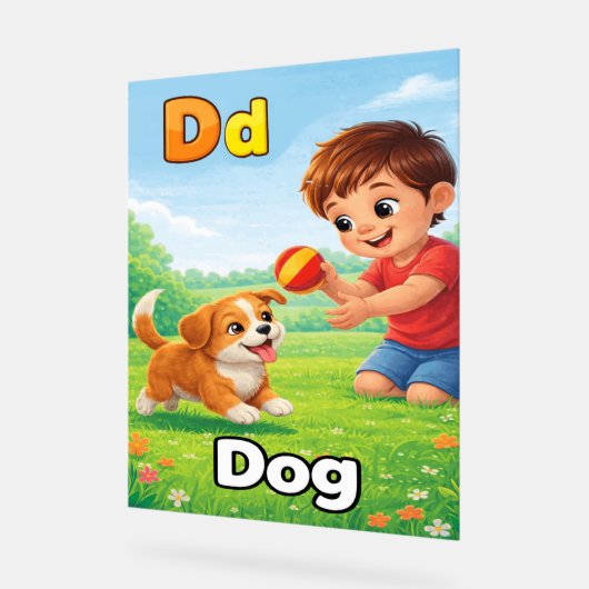 Letter D Alphabet Poster – D is for Dog (Hoek)