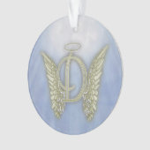 Letter D Angel Monogram Ornament (voorkant)
