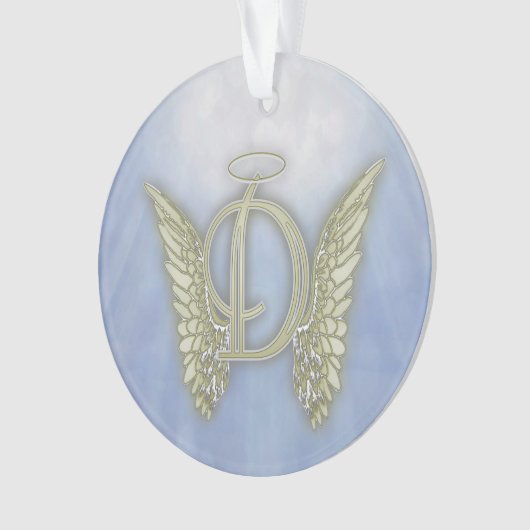 Letter D Angel Monogram Ornament (voorkant)