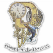 Letter D Birthday Customization Sticker (Voorkant)