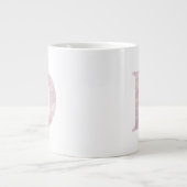 Letter D Blush Pink Boho Marble Monogram Grote Koffiekop (Voorkant)