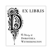 Letter D Botanische Ex Libris Boekplaat Stempel (Afrduk)