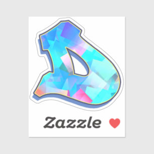 Letter D -  Color Mix Sticker
