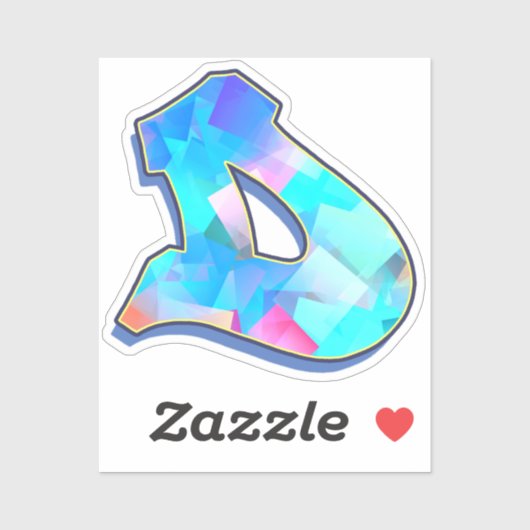 Letter D - Color Mix Sticker (Vel)