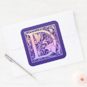 Letter D Colorful  First Letter Gradient Vierkante Sticker (Envelop)