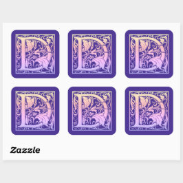 Letter D Colorful First Letter Gradient Vierkante Sticker