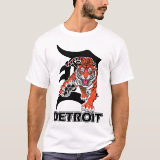 letter D Detroit Michigan 313 netnummer T-shirt
