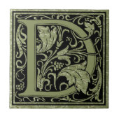 Letter D Eerste Letter Monogram Tegeltje (Voorkant)