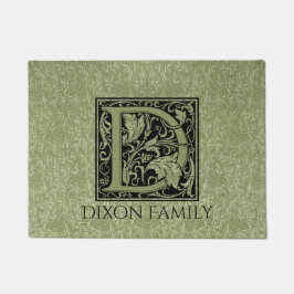 Letter D First Letter Monogram Gepersonaliseerd Deurmat