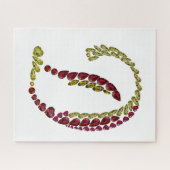 Letter D gemaakt met de naam Gemstenen Puzzle Legpuzzel (Horizontaal)