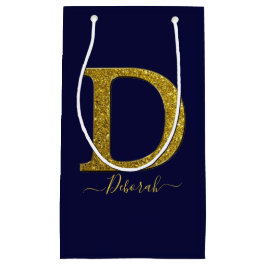 Letter D Glitter Klein Cadeauzakje