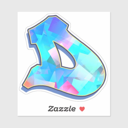 Letter D _ Graffiti alfabet letters Sticker (Vel)