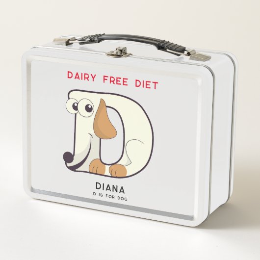 Letter D Hond Voeg naam allergieën terug naar scho (Voorkant)