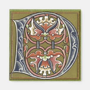 Letter 'D' in kleur - Magnet