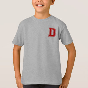 Letter D - Initiaal naam alfabet monogram T-shirt