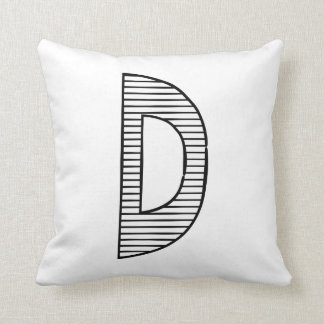 Letter D, Initiaal Pillow Kussen