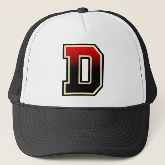 Letter "D"-Initiaal Trucker Pet (Voorkant)